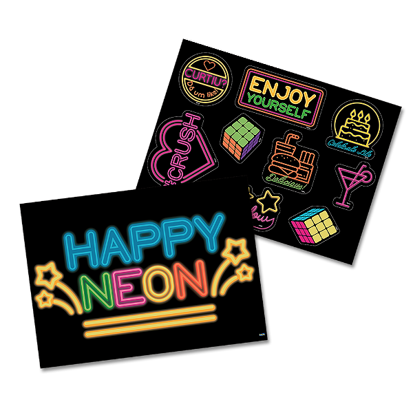 Kit Decorativo Festa Neon - Festcolor - Rizzo Festas