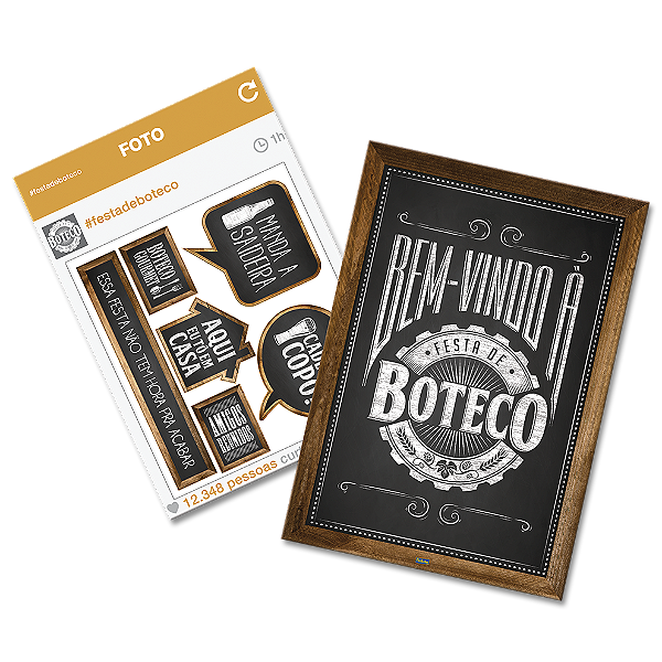 Kit Decorativo Festa Boteco - 8 Itens - Festcolor - Rizzo Festas