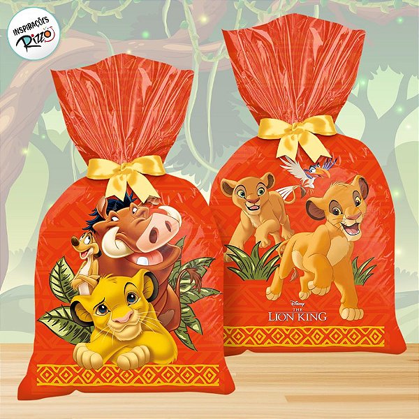 Sacola Plástica - Rei Leão - 8 unidades - Disney Original - Rizzo