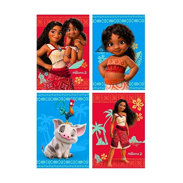 Cartaz Decorativo - Moana 2 - 4 unidades - Disney Original - Rizzo