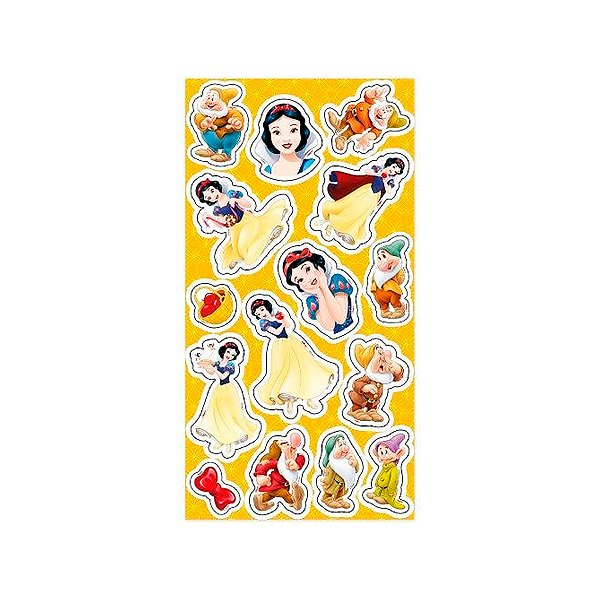 Adesivo Decorativo - Branca de Neve Clássica - 15 unidades - Disney Original - Rizzo