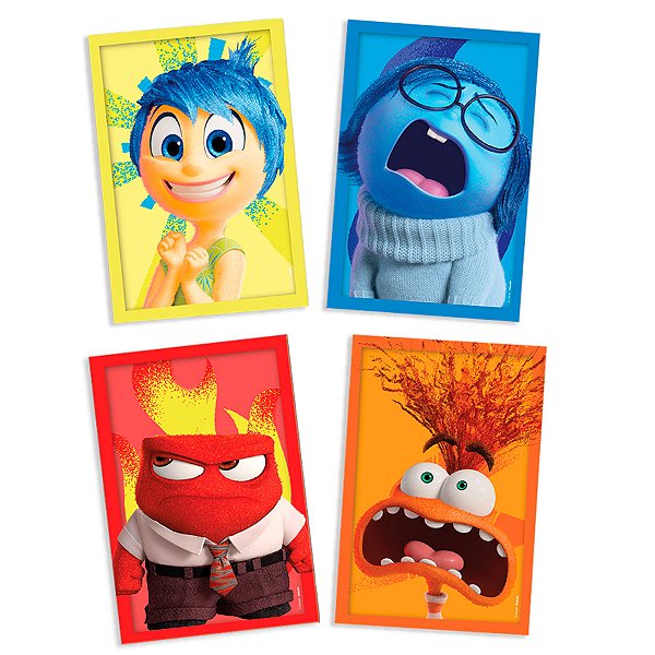 Quadros Decorativos - Divertidamente 2 - 4 unidades - Disney Original - Rizzo