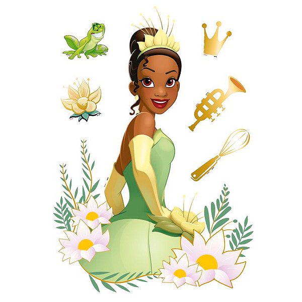 Kit Decorativo - Tiana  - 6 unidades - Disney Original - Rizzo