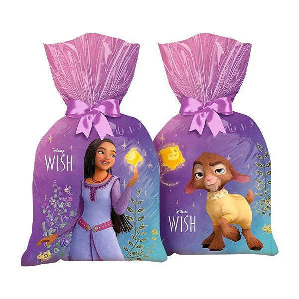 Sacola Plástica - Wish  - 8 unidades - Disney Original - Rizzo