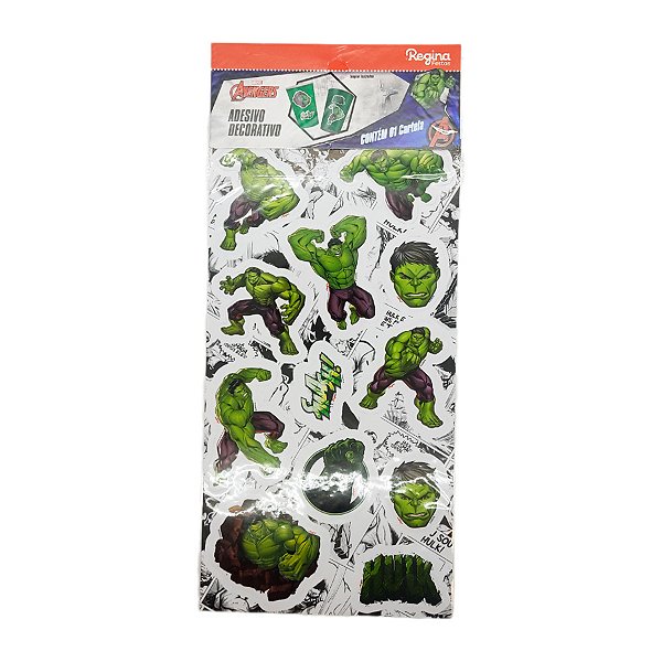 Cartela Adesiva - Hulk - 12 unidades - Disney Original - Rizzo