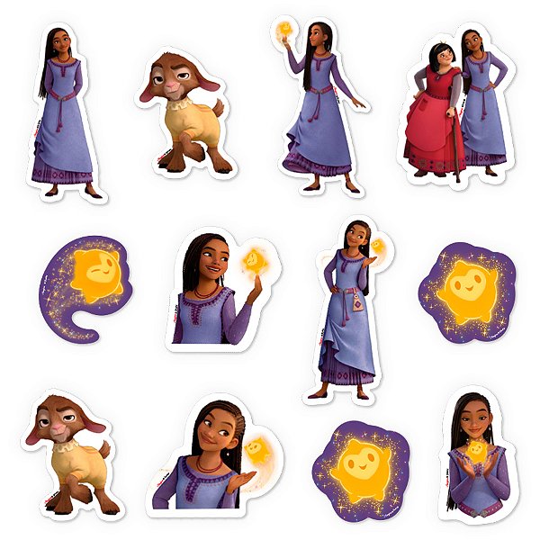 Mini Personagens Decorativos - Wish - 12 unidades - Disney Original - Rizzo