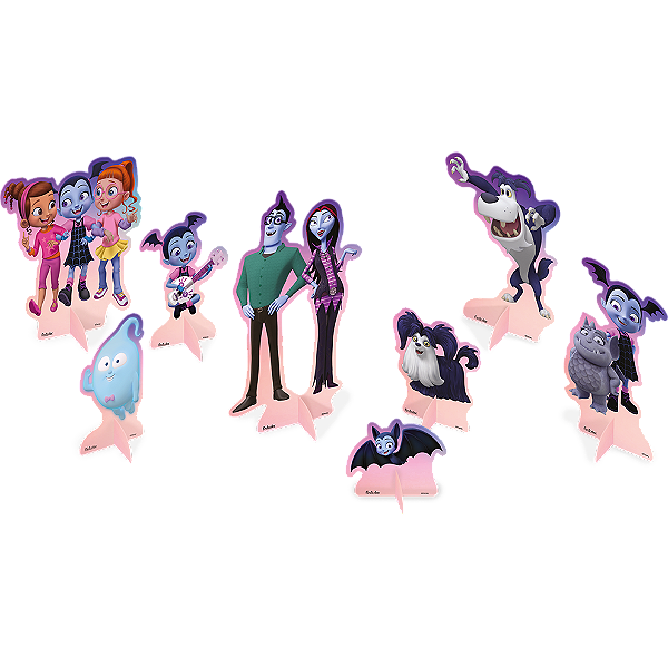 Decoração de Mesa Festa Vampirina - 8 unidades - Disney Original - Rizzo Festas