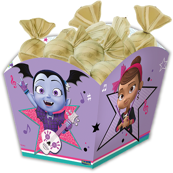 Cachepot Festa Vampirina - 8 unidades - Disney Original - Rizzo Festas