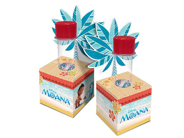Porta Tubete Festa Moana - 8 Unidades - Disney Original -  Festas