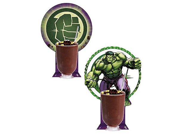 Copinho com Enfeite para Doces Festa Vingadores Hulk - 10 Unidades - Disney Original - Rizzo
