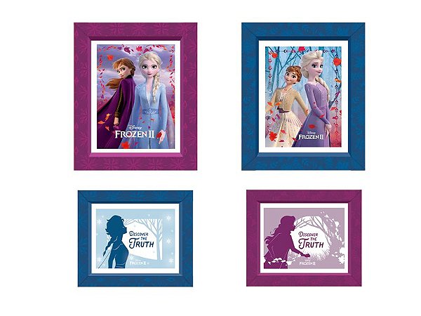 Quadrinhos Decorativos Festa Frozen 2 - 4 unidades - Disney Original - Rizzo Festas