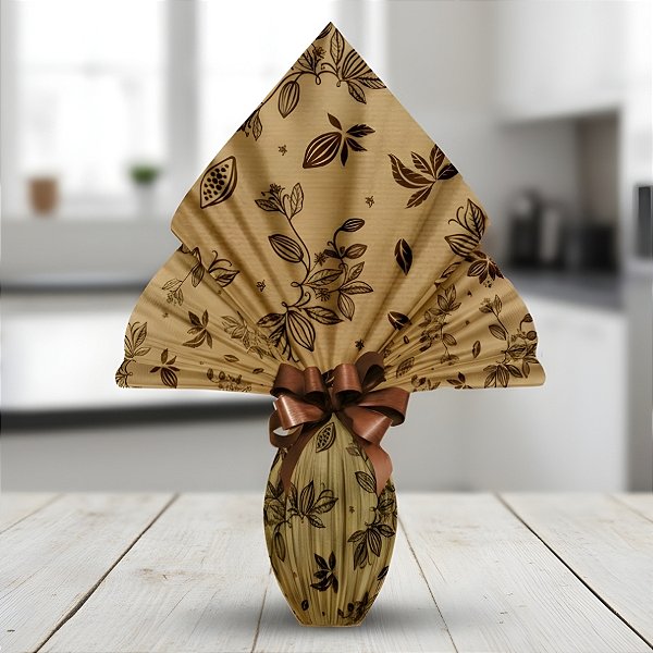 Folha para Ovos de Páscoa Papel Kraft Cacau - 70x69cm - 10 unidades - Rizzo