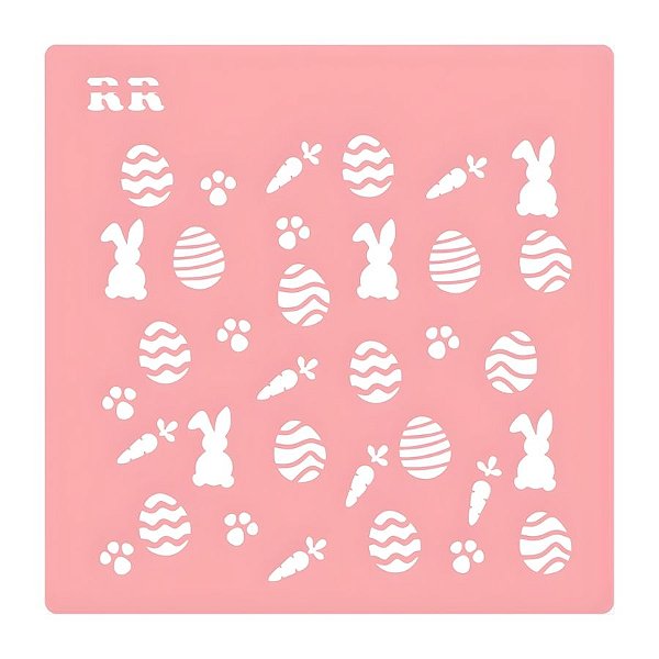 Stencil Páscoa - Ref. 4125 - 12x11cm - 1 unidade - RR Cortadores - Rizzo
