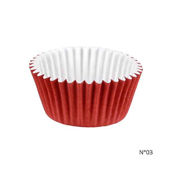 Forminha para Doces - Vermelho - Número 03 - 100 unidades - Regina - Rizzo