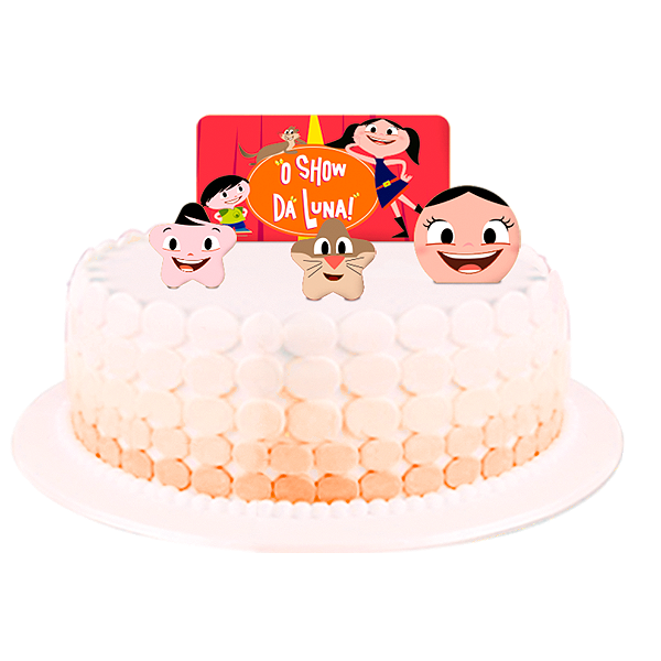 Topo de bolo Festa Show da Luna - 04 unidades - Festcolor - Rizzo Festas