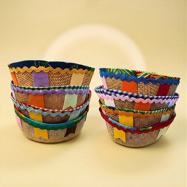 Cachepot de Juta para Festa Junina - Sortido - 20x9x20cm - 1 unidade - Rizzo