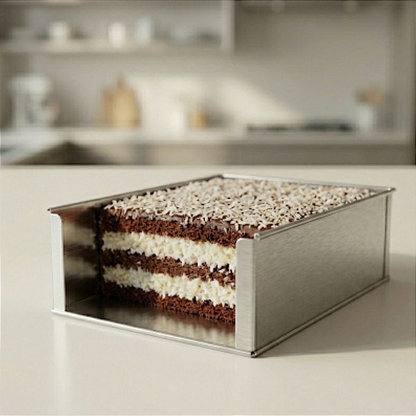 Forma de Alumínio Festival de Fatias sem Tampa Abertura Lateral - 30x20cm - 1 unidade - Caparroz - Rizzo