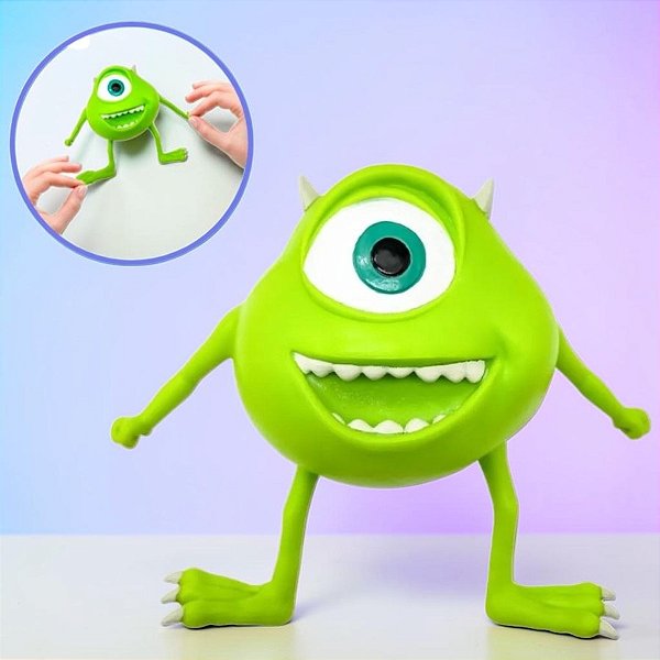 Brinquedo de Esticar - Mike Wazowski - Monstros S.A - 16cm - Disney Original - 1 unidade - Toyng - Rizzo