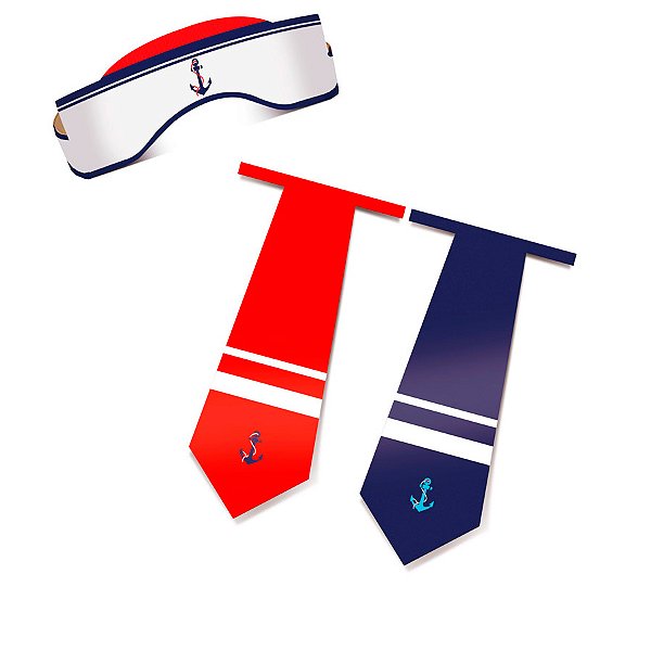 Kit Acessorios de Marinheiro - Navy - 8 unidades - Cromus - Rizzo