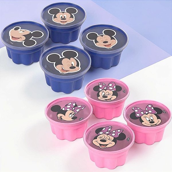 Conjunto Formas para Gelatina - Minnie e Mickey - 8 Itens - 1 unidade - Disney Original - Rizzo