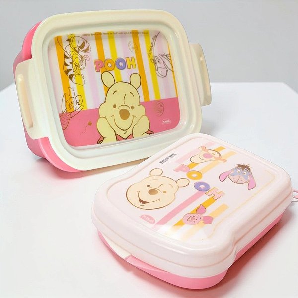 Conjunto Marmita Hermética e Sanduicheira - Ursinho Pooh - 1 unidade - Disney Original - Rizzo