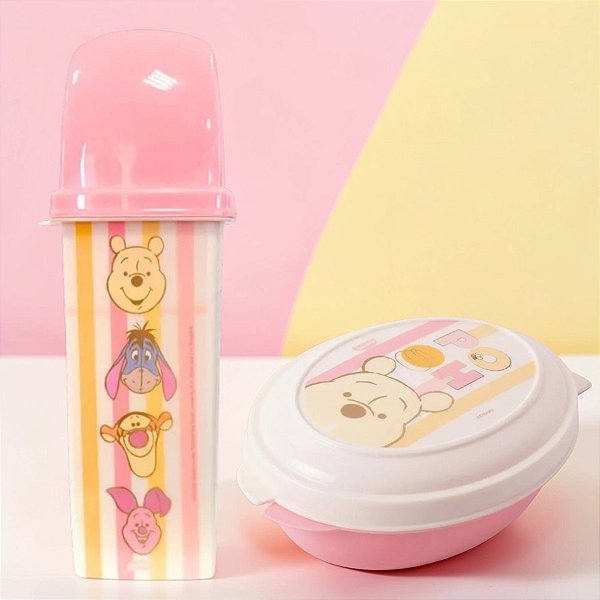 Conjunto Saboneteira e Porta Escovas - Ursinho Pooh - 1 unidade - Disney Original - Rizzo