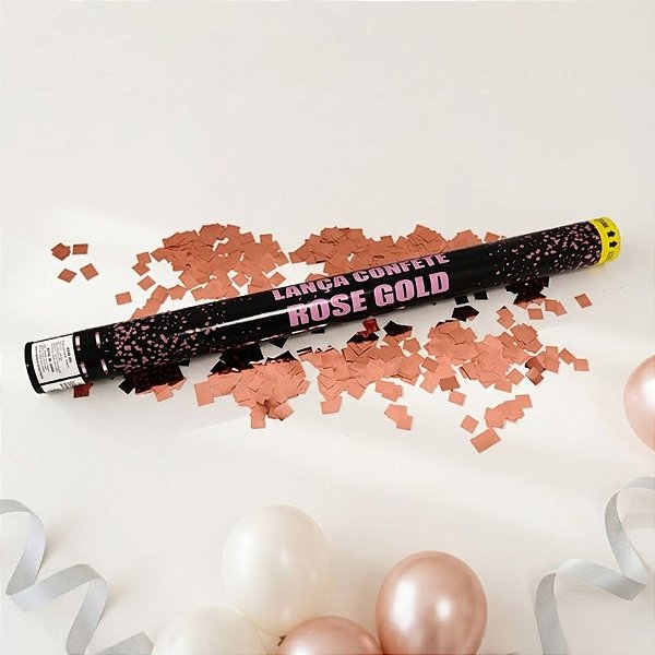 Lança Confetes - Rose - 60cm - 1 unidade - Silver Festas - Rizzo