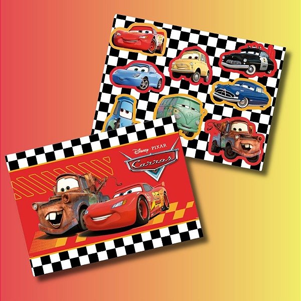 Kit Decorativo - Carros - 9 Itens - Disney Original - 1 unidade - FestColor - Rizzo