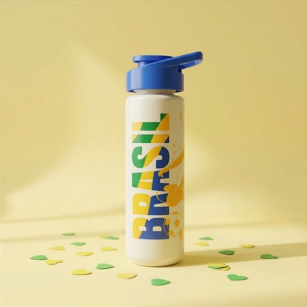 Garrafa Squeeze Body - Vai Brasil - Branco - 700mL  - 1 unidade - Rizzo