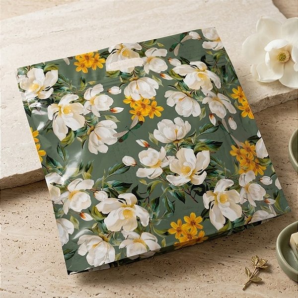 Sacola Laminada com Zip - Valentina - 32x40x5cm - 1 unidade - Cromus - Rizzo