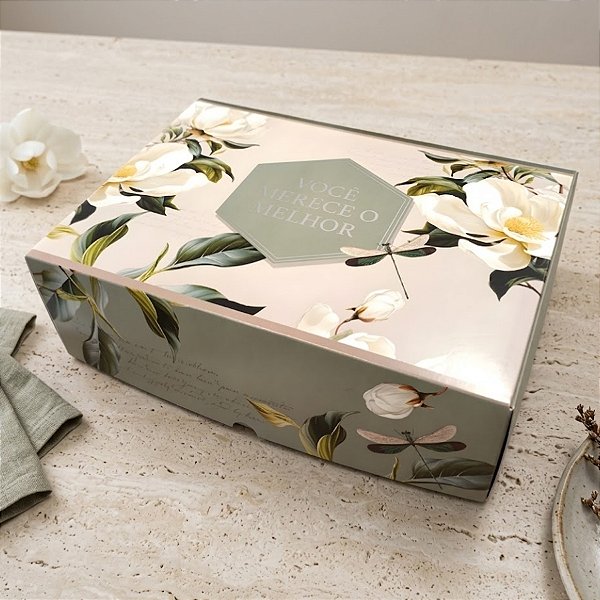 Cesta na Caixa - Valentina - M 33x23x10cm - 1 unidade - Cromus - Rizzo