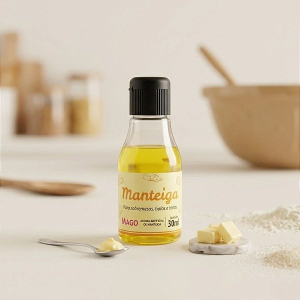 Aroma Artificial Alimentício Manteiga - 30mL - 1 unidade - Mago - Rizzo
