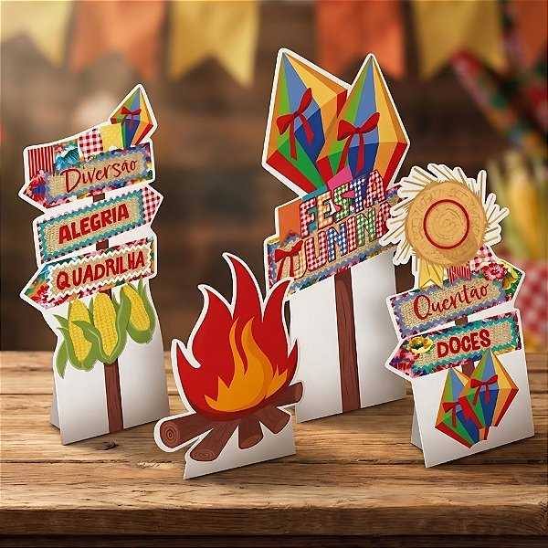 Silhueta Decorativa de Festa Junina - Xodó - 12x21cm - 4 unidades - Cromus - Rizzo