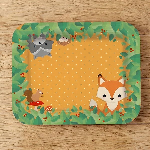 Bandeja Laminada R5 Para Bolo - Bosque - 40x33cm - 1 unidade - Cromus - Rizzo
