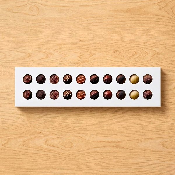 Caixa 20 Doces Retangular Branca com Luva Vazada - 39x9,5x4cm - 10 unidades - Cromus - Rizzo