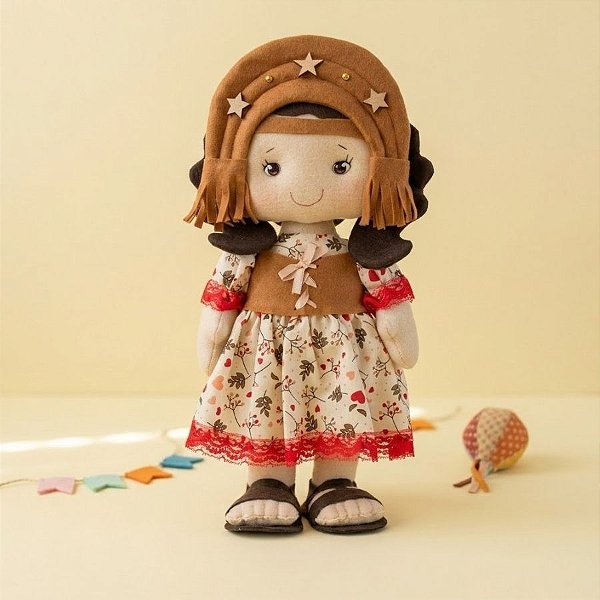 Boneca em Feltro - Cangaceira - 40cm - 1 unidade - Rizzo