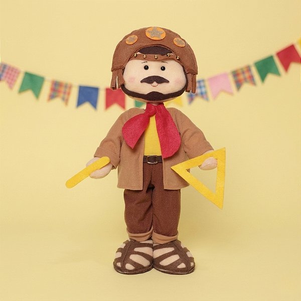 Boneco em Feltro - Musico Francisco - 40cm  - 1 unidade - Cromus - Rizzo