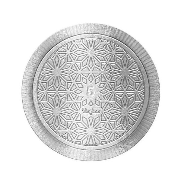 Prato Laminado Numero 5 Prata - 27cm  - 1 unidade - Regina - Rizzo