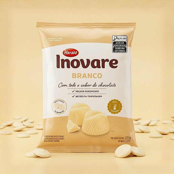 Inovare Gotas de Chocolate Branco - 1,01kg - 1 unidade - Harald - Rizzo