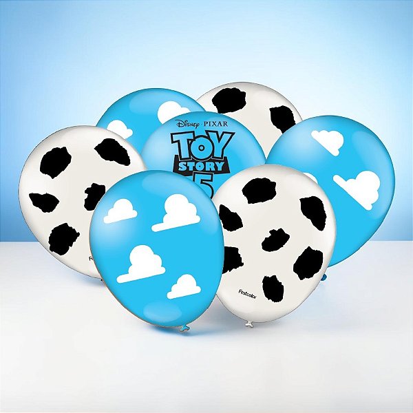Balão de Festa Decorado 9" 23cm - Toy Story 5 - Disney Original - 25 unidades - FestColor - Rizzo