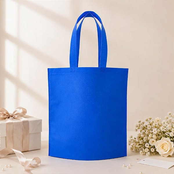 Sacola de TNT Reutilizável - Azul Escuro - 29cm - 5 unidades - Rizzo