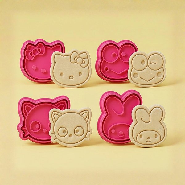 Kit Cortador + Carimbo Hello Kitty And Friends 3D - Ref.1077 - 4,5cm - 1 unidade - RR Cortadores - Rizzo