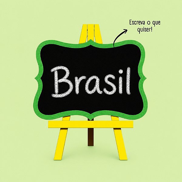 Lousa MDF Verde e Amarelo 20x24cm - 1 unidade - Rizzo