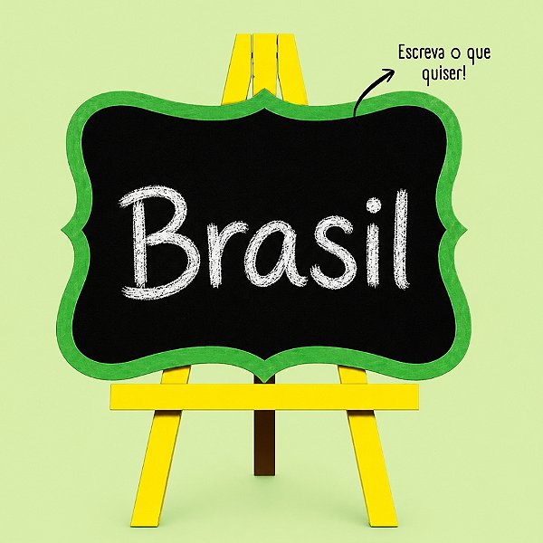 Lousa MDF Verde e Amarelo 26x30cm - 1 unidade - Rizzo