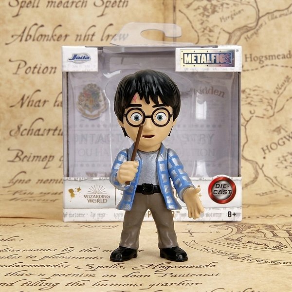 Mini Figura Colecionável - Harry Potter - Camisa Xadrez e Varinha - 6,3cm  - 1 unidade - Rizzo