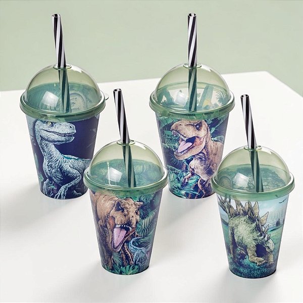 Copo Shake Jurassic World - Sortido - 280ml - 1 unidade - Plasútil - Rizzo