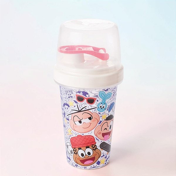 Mini Shakeira Turma da Mônica - Roxo - 320ml - 1 unidade - Plasútil - Rizzo