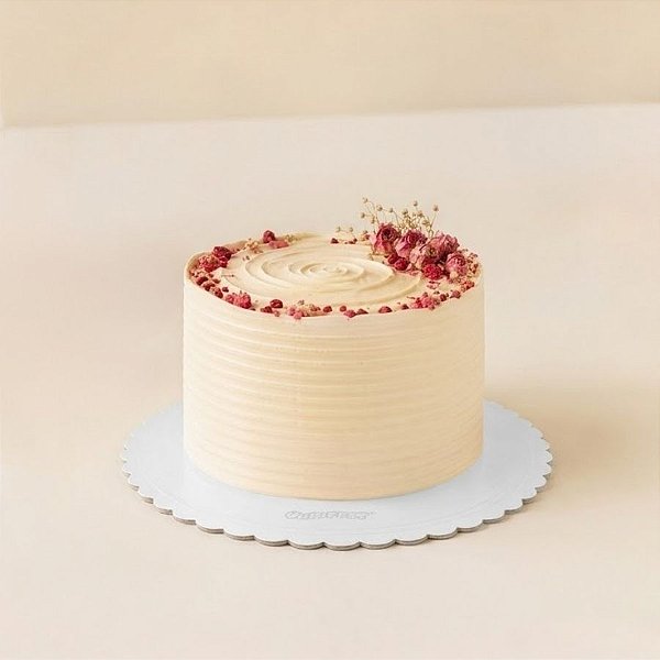 Base Para Bolo Cake Board Redonda Premium - Branca - 19cm - 1 unidade - Rizzo