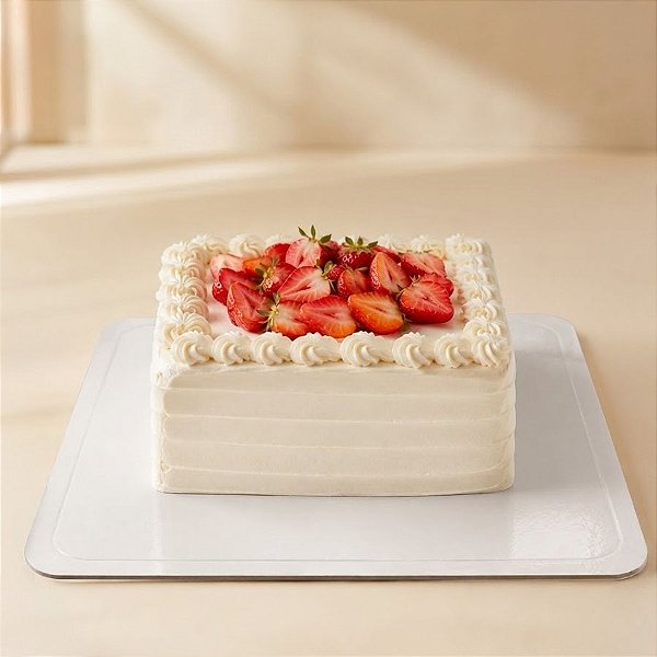 Base Para Bolo Cake Board Quadrada - Branca - 24cm - 1 unidade - Rizzo