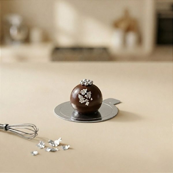 Base Laminada para Doces Redonda - Prata - 6,5cm - 25 unidades - Rizzo